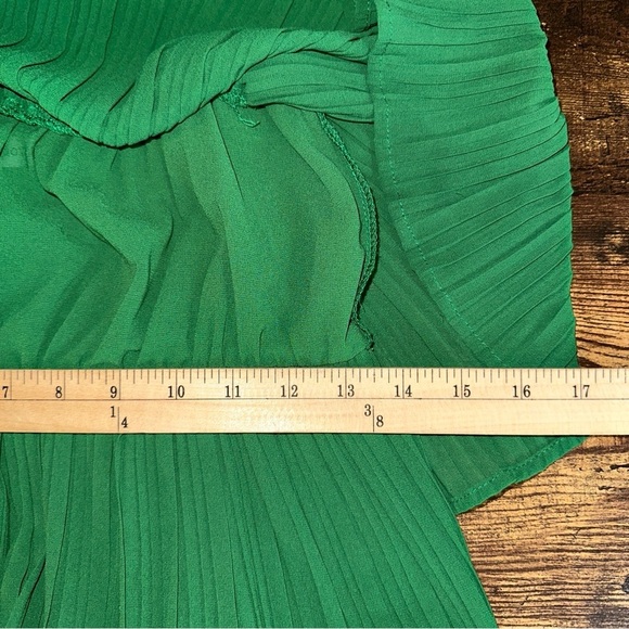 Ethan N Joy Jumpsuit Womens Small Green Wide Leg Pleated Spaghetti Strap Whimsy - Picture 9 of 9